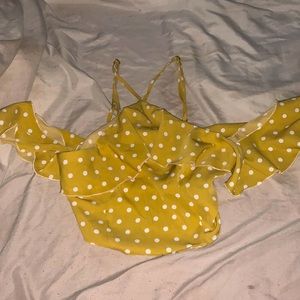 Size small women off the shoulder crop top